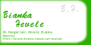 bianka hevele business card